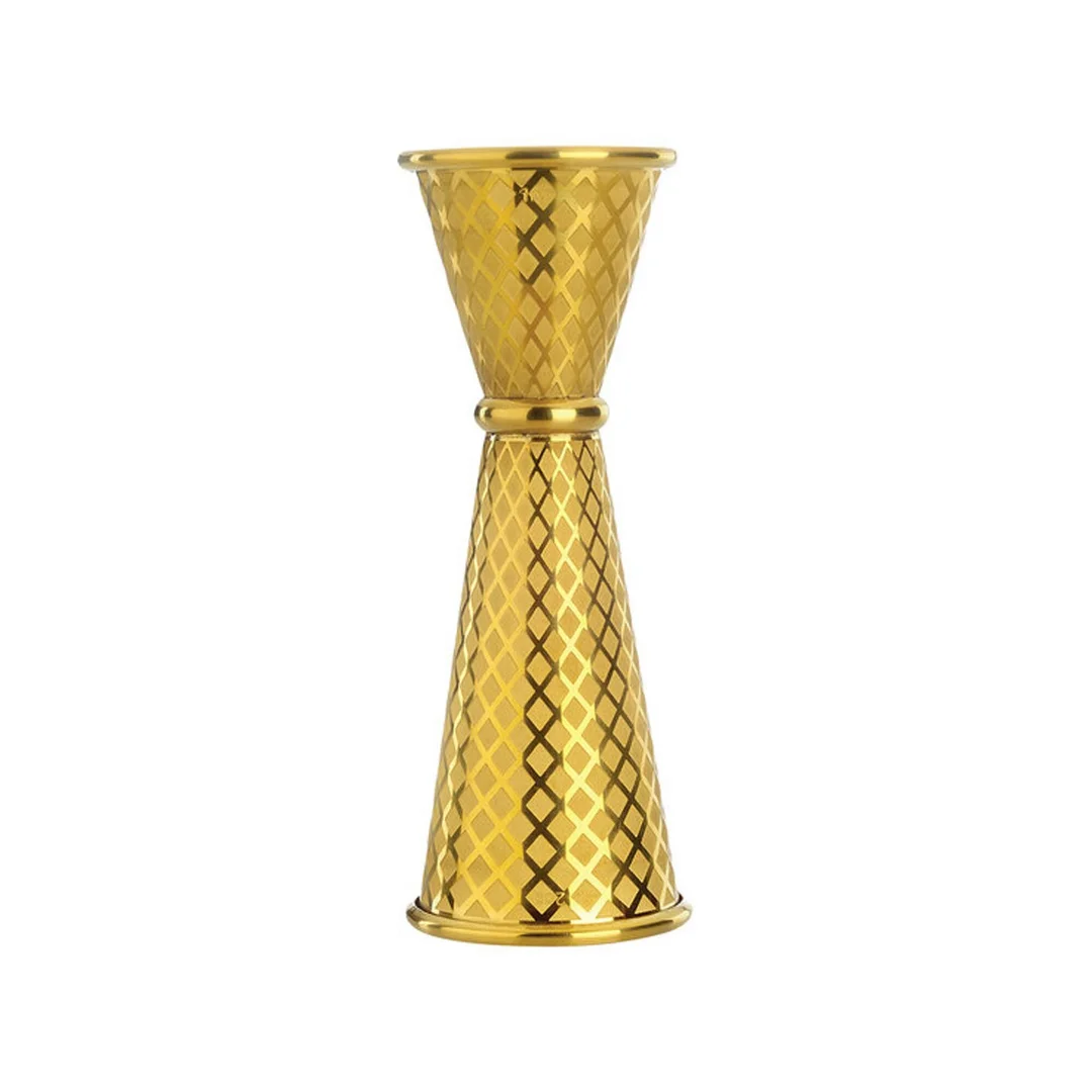 Miarka barmańska w stylu japońskim Diamond Lettice, złota, BarFly, 30/60ml