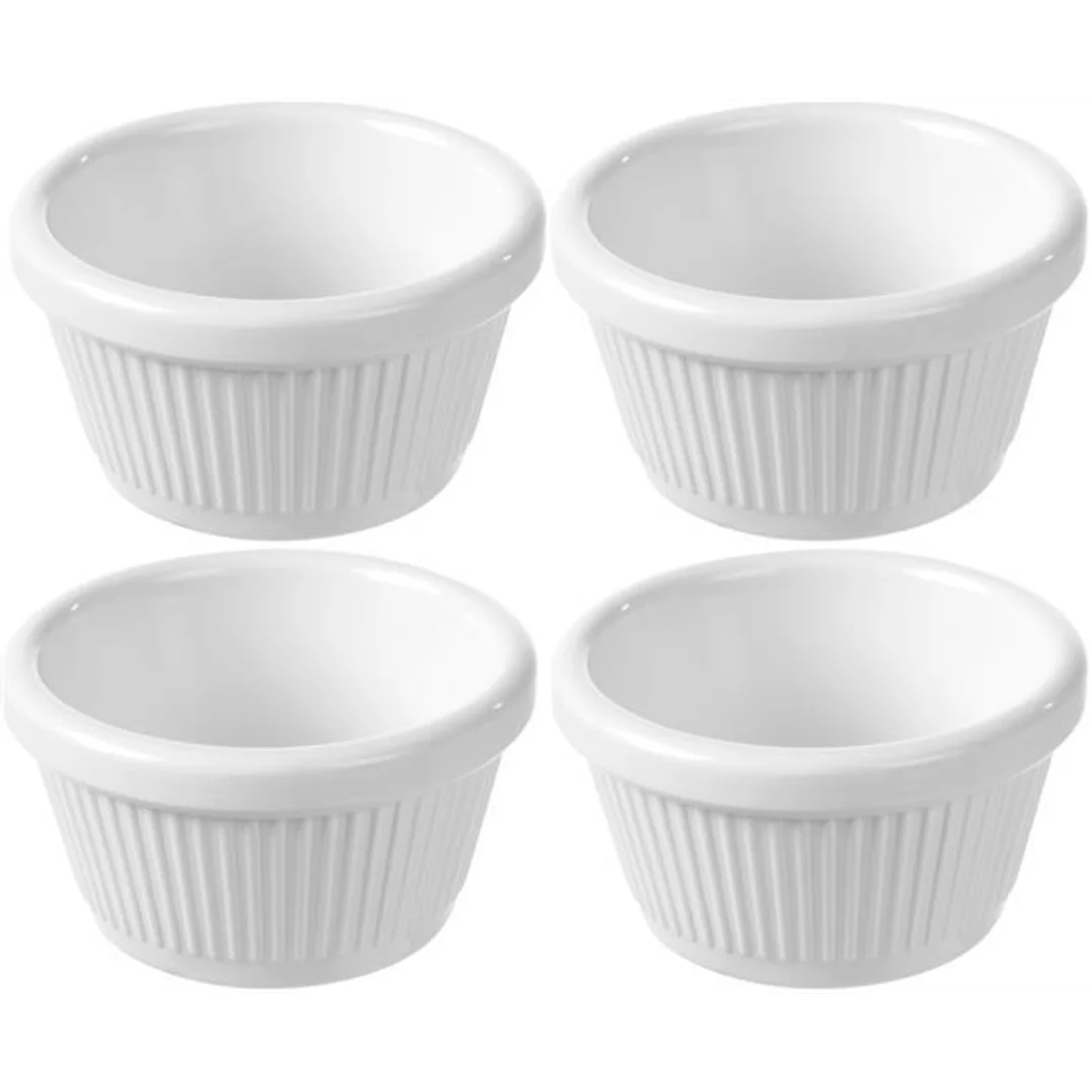 Miseczka ramekin, kremowa, 70x70x(H)37 mm - zestaw 4 szt.