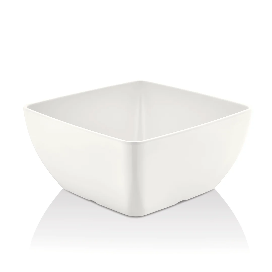 Miska kwadratowa Metro z melaminy, biała, 190x190x(h)90 mm