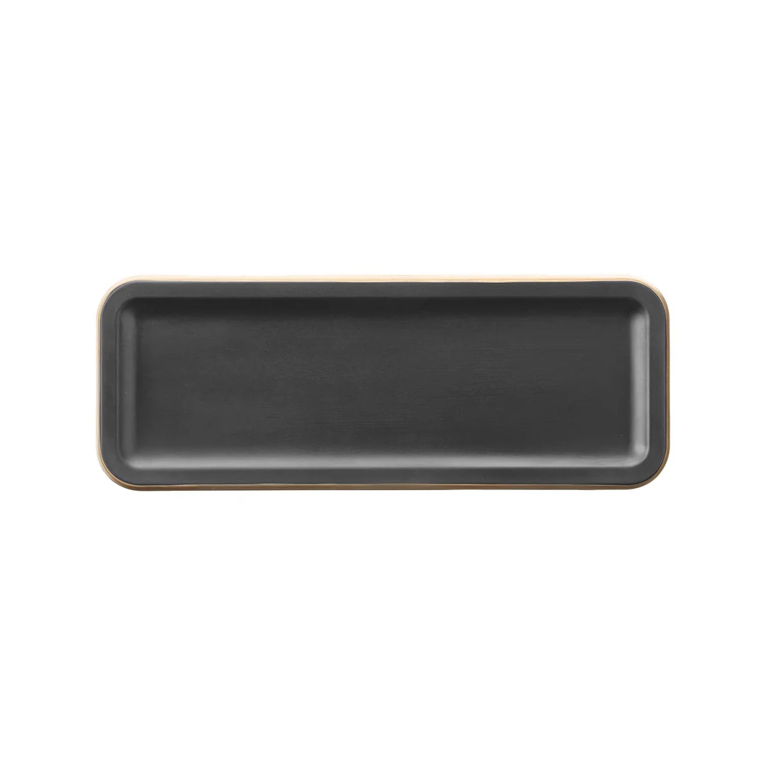 Taca serwingowa Panama Black, 350x130x(h)20mm