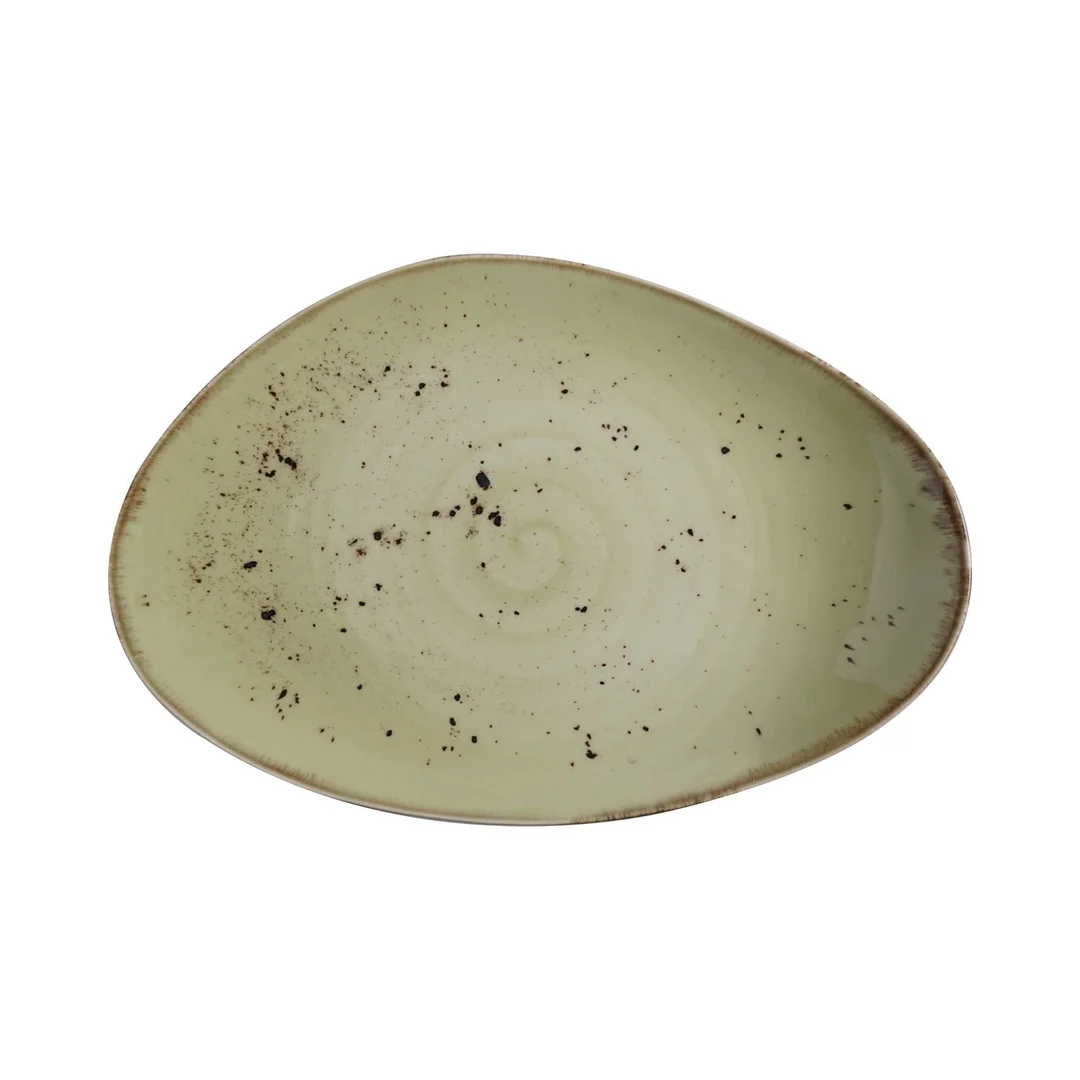 Talerz o organicznym kształcie Olive 350x210 mm