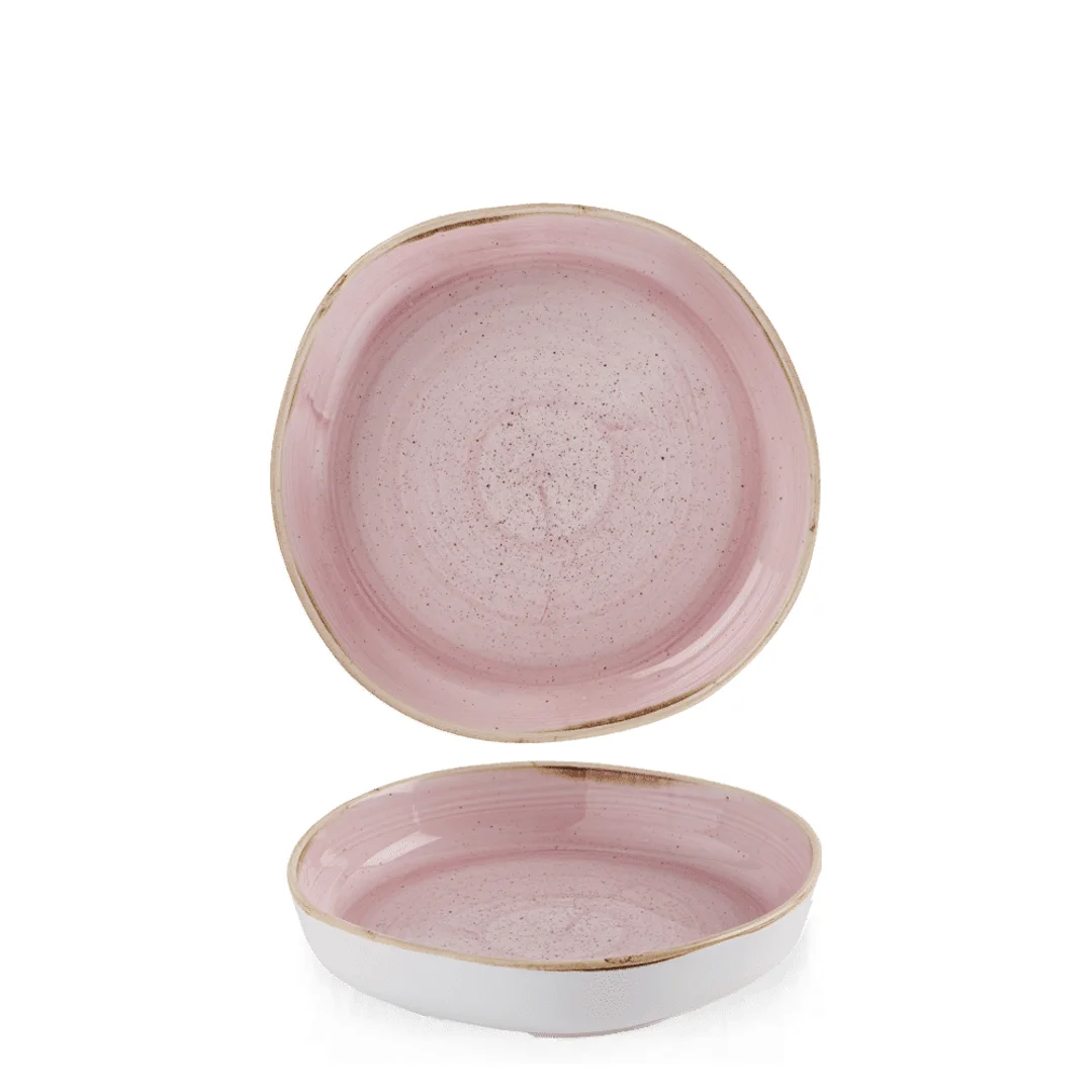 Talerz organiczny z wysokim rantem Stonecast Petal Pink, 200mm