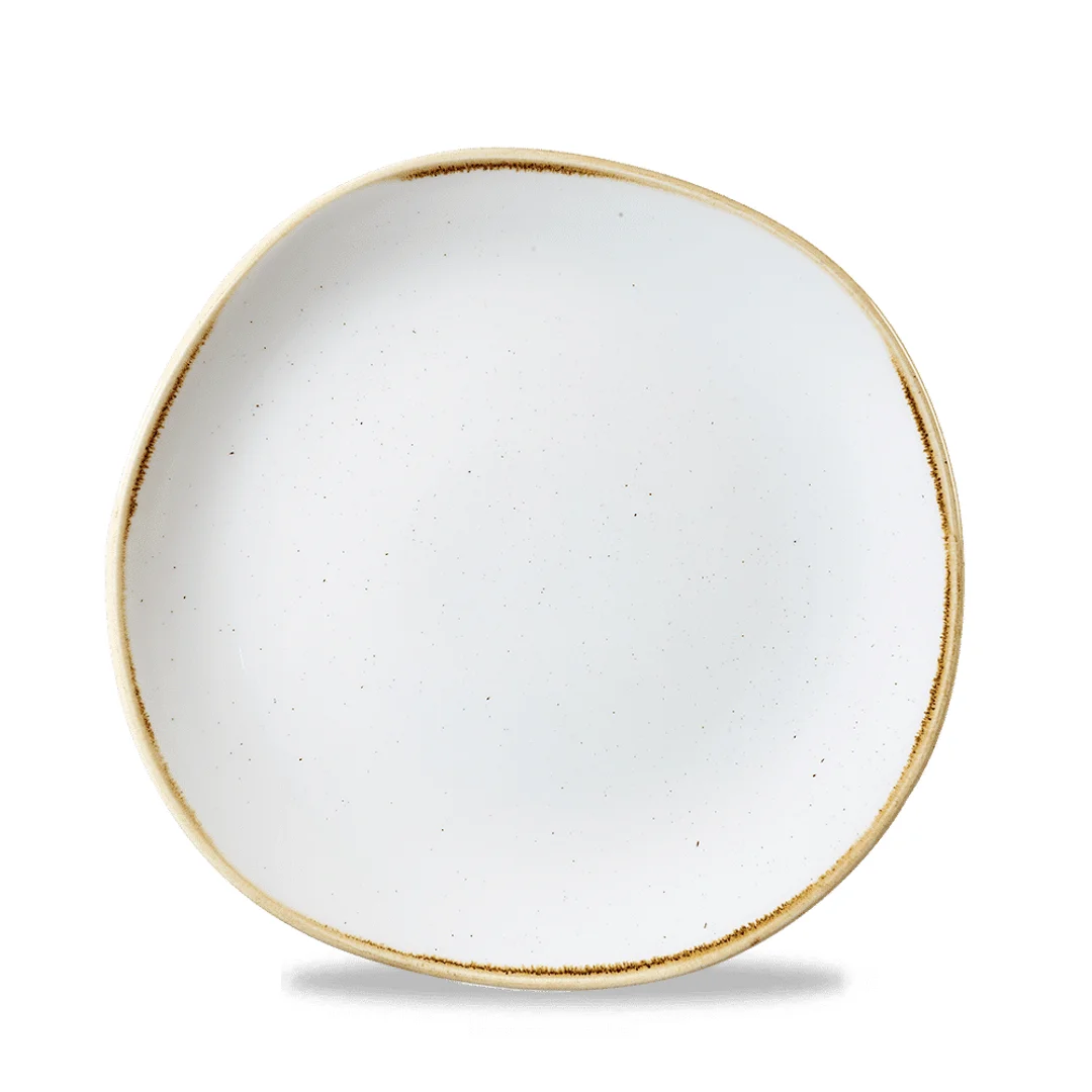 Talerz płytki o organicznym kształcie Stonecast Barley White 210 mm
