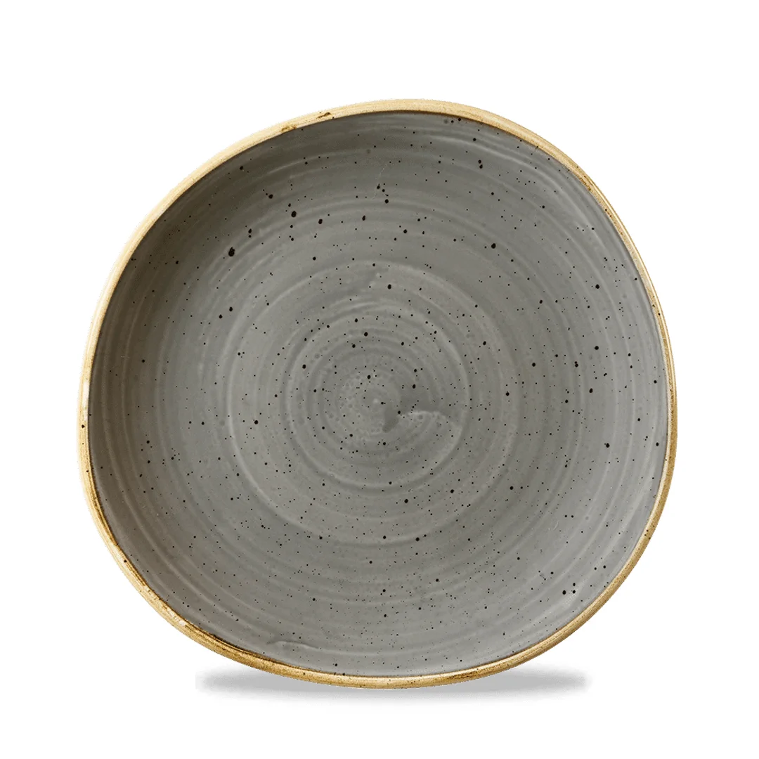 Talerz płytki o organicznym ksztalcie Stonecast Peppercorn Grey 210 mm