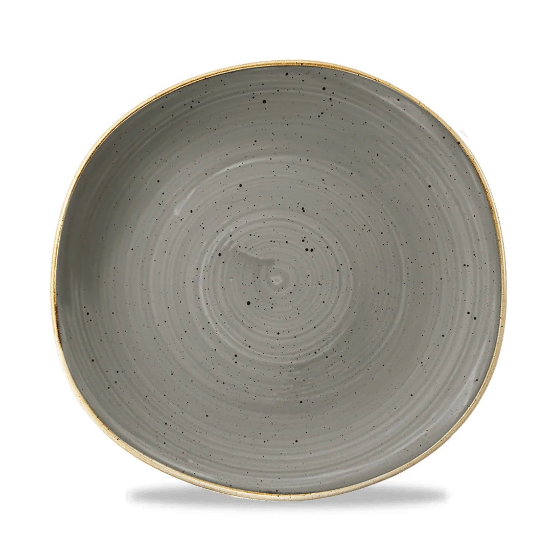 Talerz płytki o organicznym ksztalcie Stonecast Peppercorn Grey 264 mm