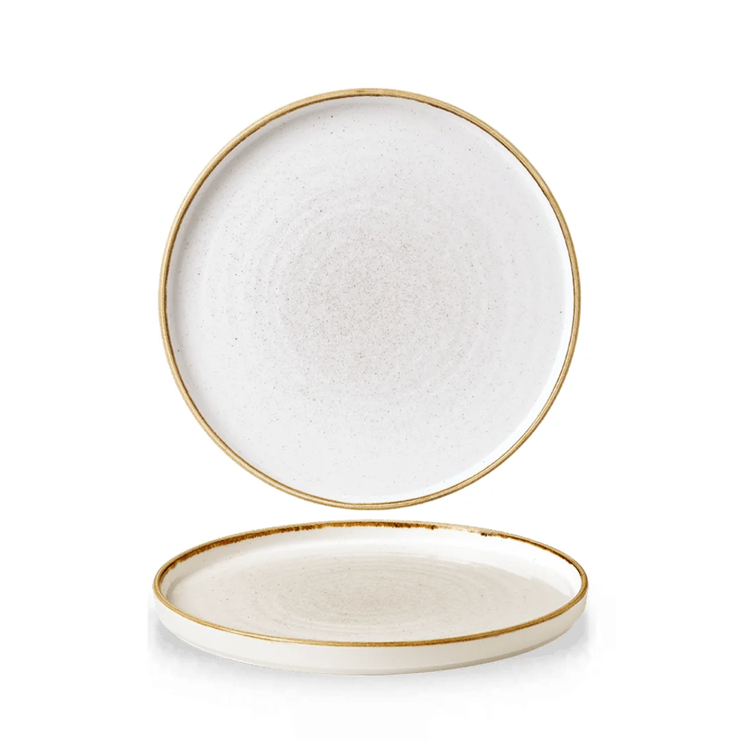 Talerz płytki z rantem Stonecast Barley White 210 mm