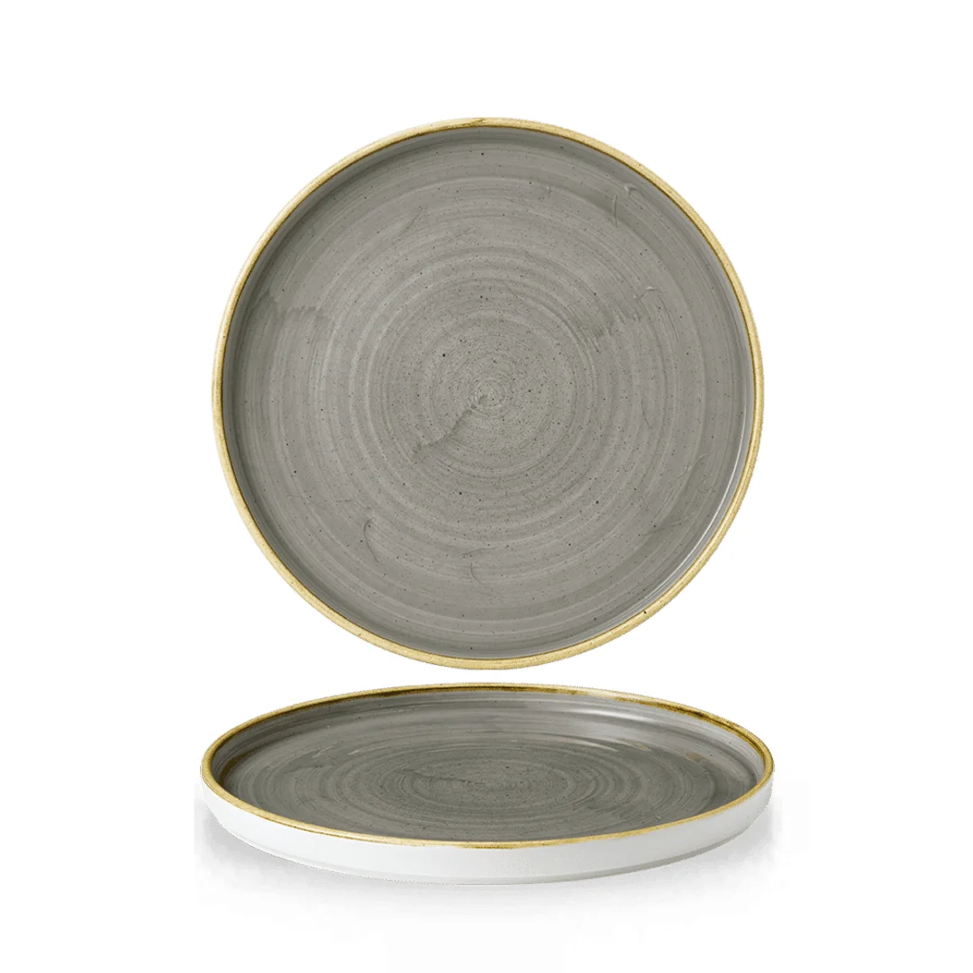 Talerz płytki z rantem Stonecast Peppercorn Grey 210 mm