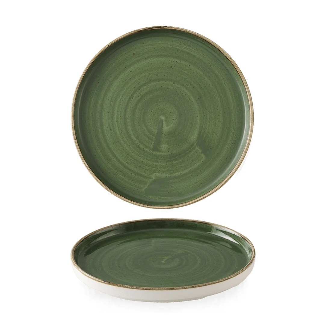 Talerz płytki z rantem Stonecast Sorrel Green, 210mm