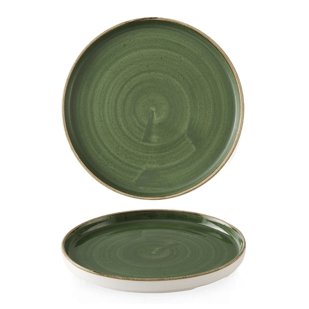 Talerz płytki z rantem Stonecast Sorrel Green, 260mm