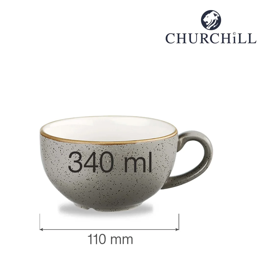 Filiżanka cappuccino Stonecast Peppercorn Grey 340 ml — zdjęcie 6