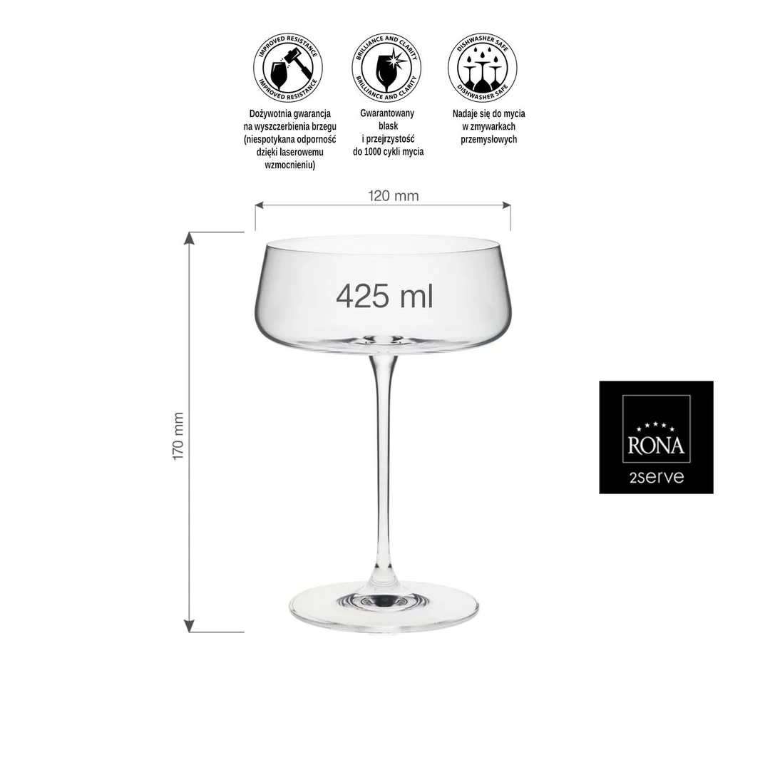 Kieliszek/czarka do szampana Mode, 425ml — zdjęcie 3