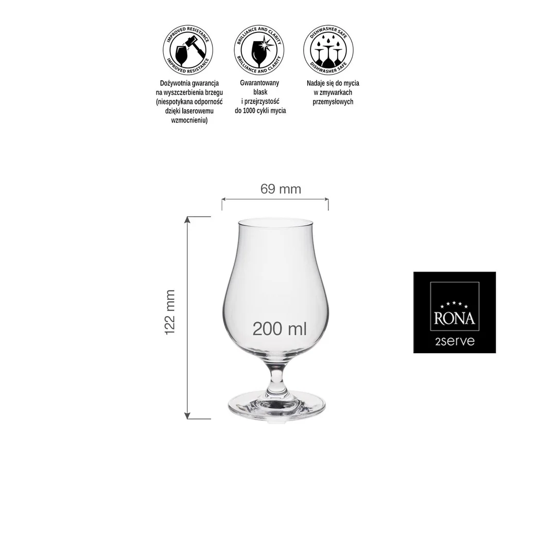 Kieliszek degustacyjny single malt whiskey, 200ml — zdjęcie 4