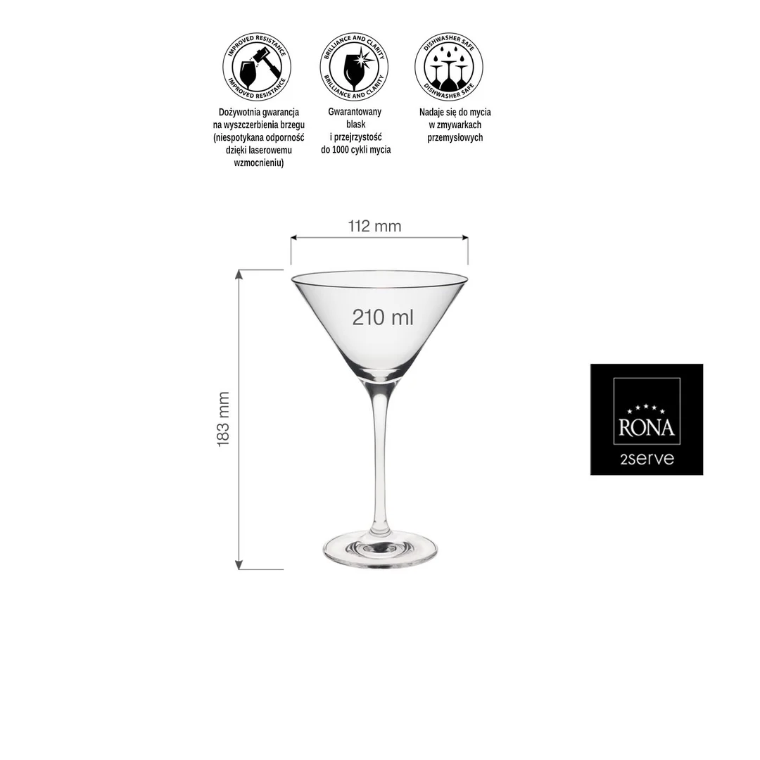 Kieliszek do martini Edition, 210ml — zdjęcie 8