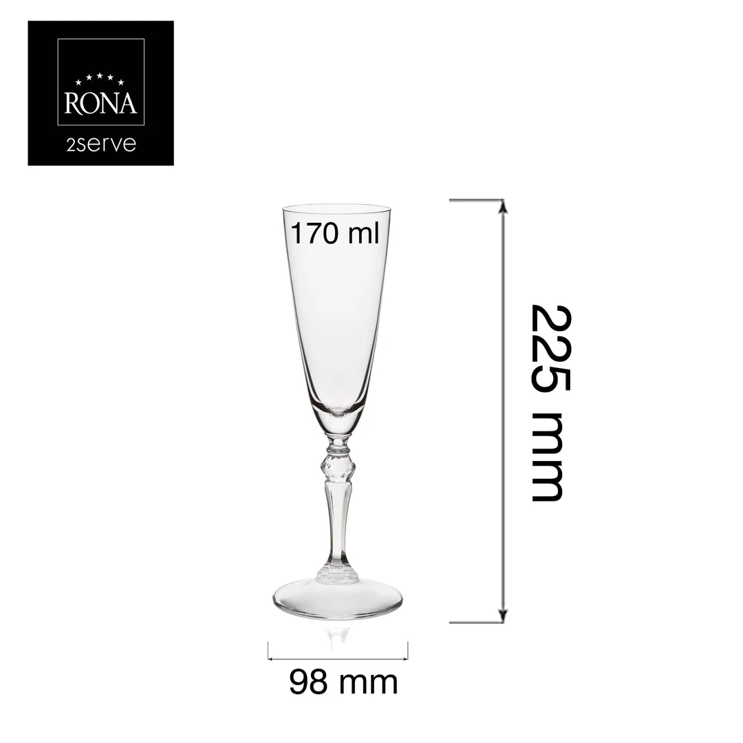 Kieliszek do szampana Barroque, 170ml — zdjęcie 3