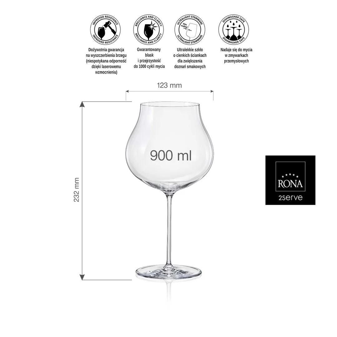 Kieliszek do win czerwonych Linea Umana, 900ml — zdjęcie 10