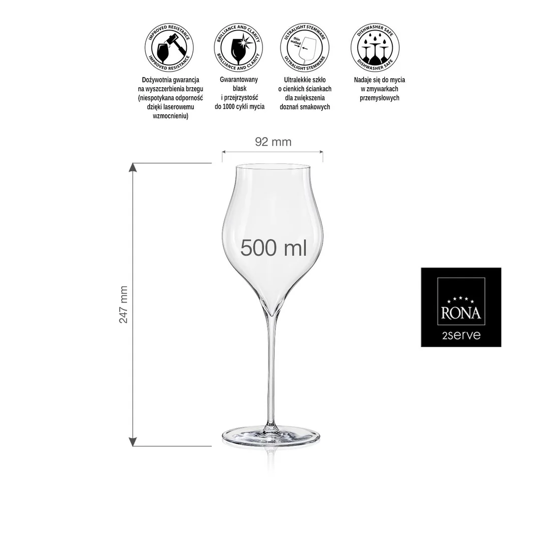 Kieliszek do win musujących Linea Umana, 500ml — zdjęcie 10