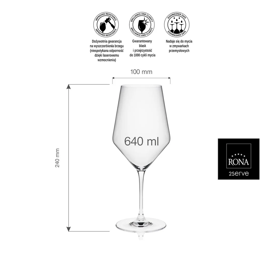 Kieliszek do wina bordeaux Edge, 640ml — zdjęcie 12