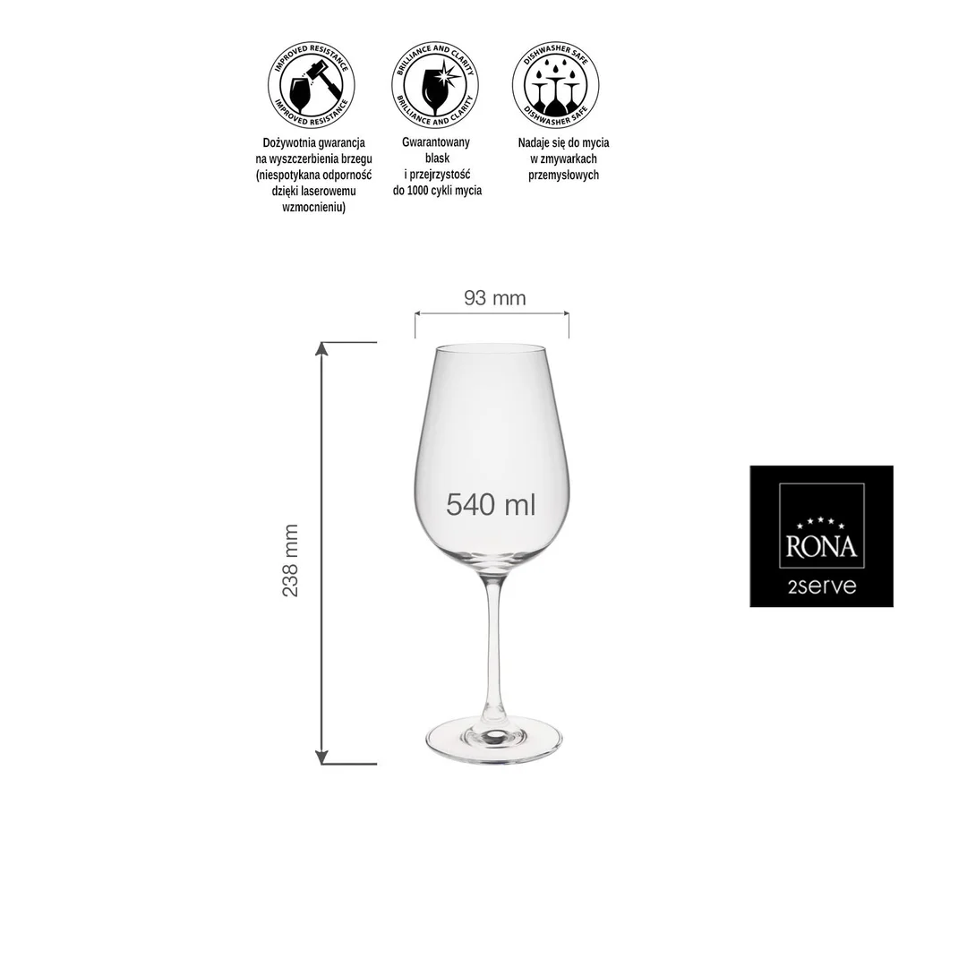 Kieliszek do wina bordeaux Invitation, 540ml — zdjęcie 9