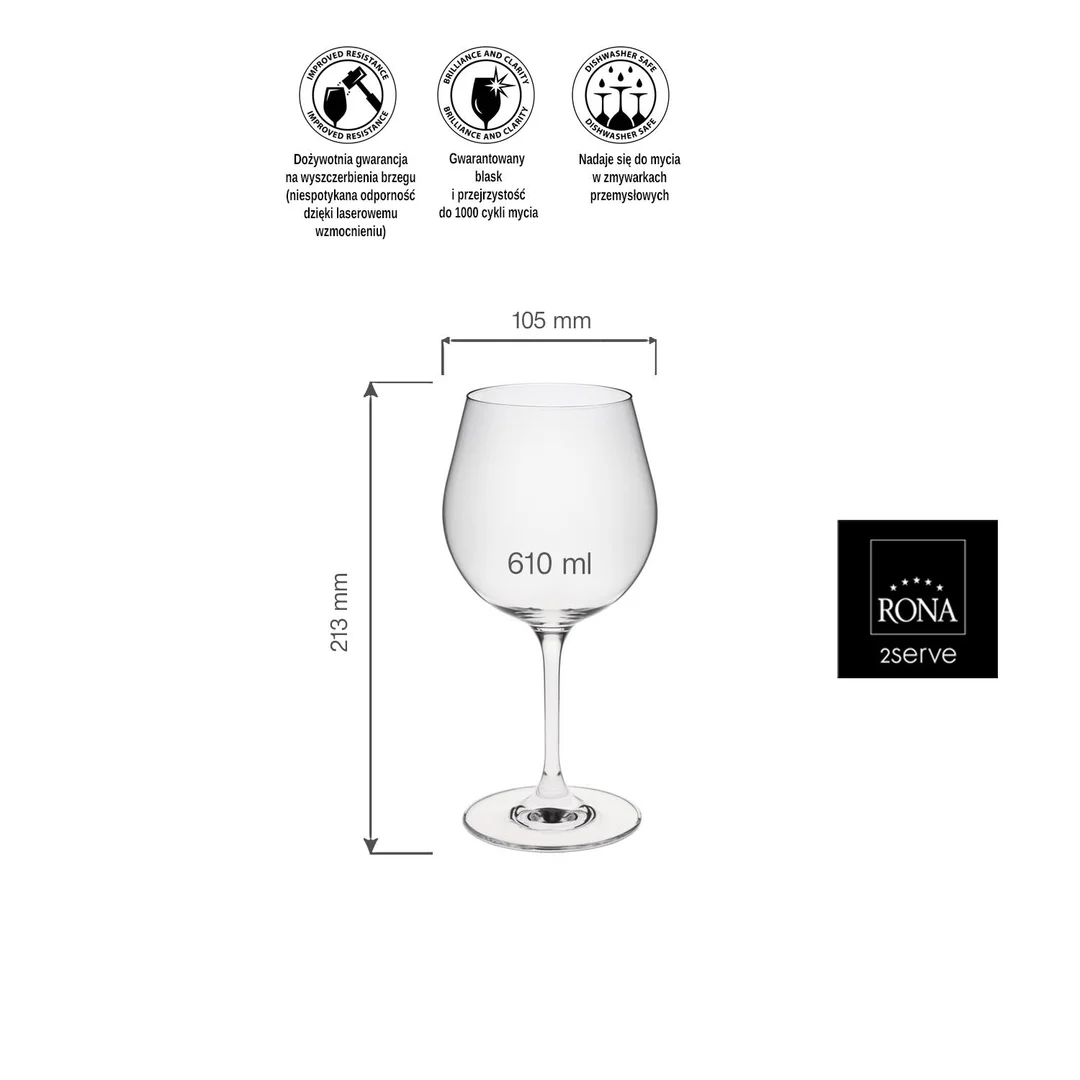 Kieliszek do wina burgund Invitation, 610ml — zdjęcie 9