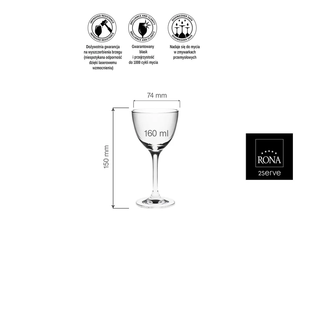 Kieliszek koktajlowy Classic Cocktails Optic, 160ml — zdjęcie 9