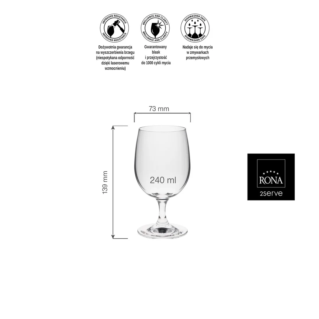 Kieliszek/pokal do wody Invitation, 240ml — zdjęcie 9