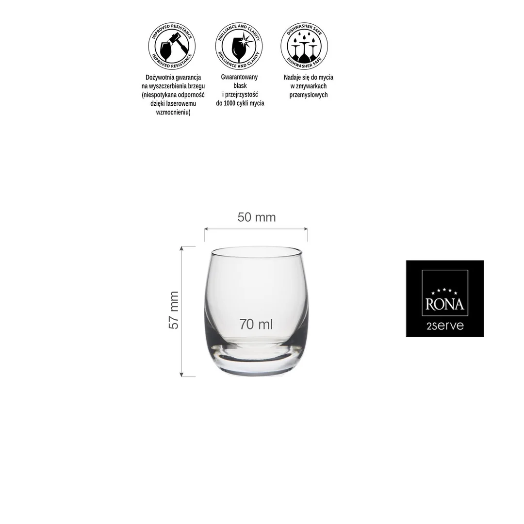 Kieliszek shot Lunar, 70ml — zdjęcie 10