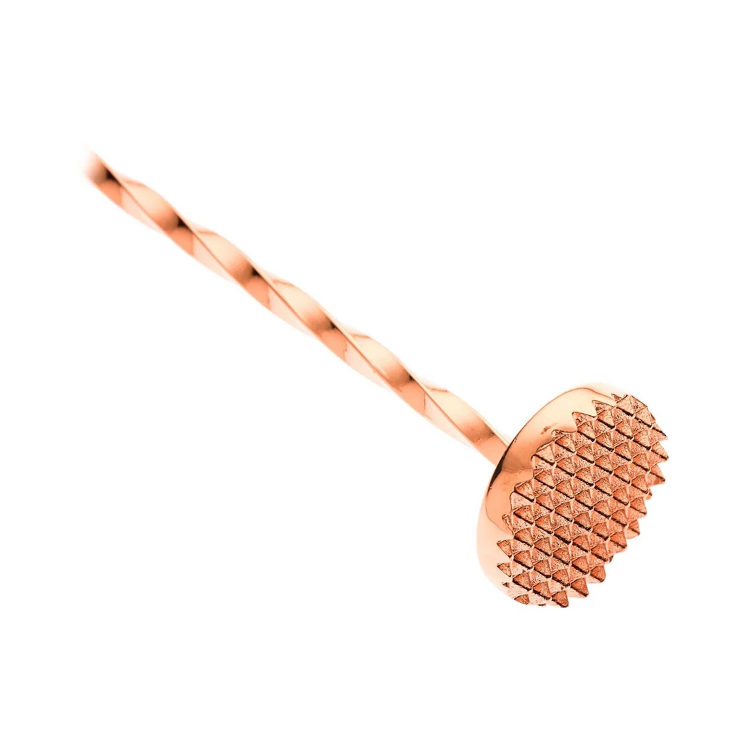 Łyżka barmańska z tłuczkiem, 300mm, miedziana, Barfly — zdjęcie 4