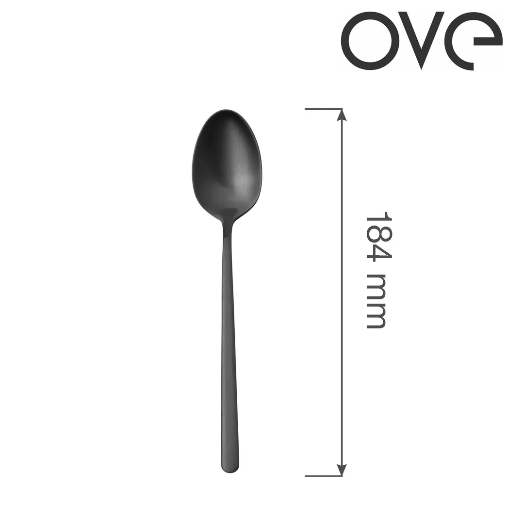 Łyżka deserowa Amarone Black, OVE, 184 mm — zdjęcie 4