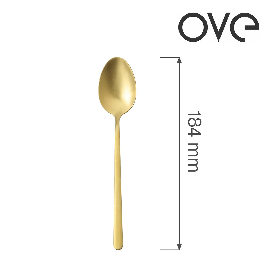 Łyżka deserowa Amarone Gold, OVE, 184 mm — zdjęcie 5