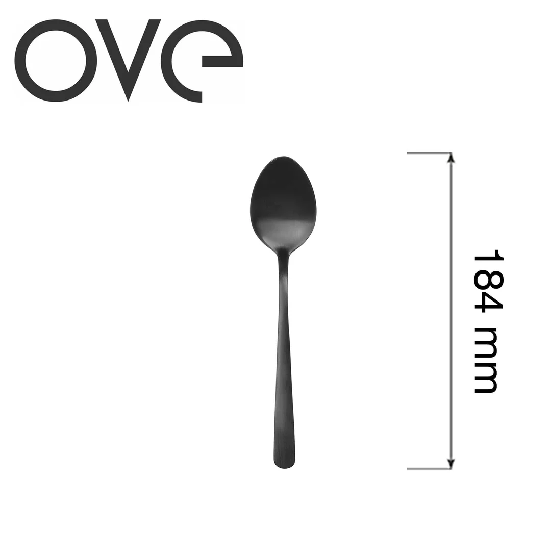 Łyżka deserowa Fjord Black, OVE, 184 mm — zdjęcie 4