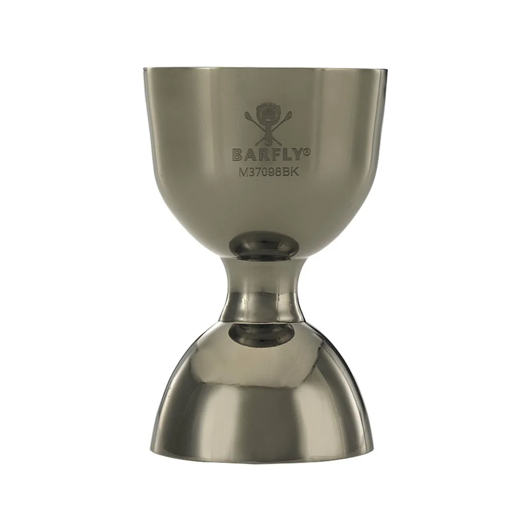 Miarka barmańska Bell z prostą krawędzią, czarna, BarFly, 25/50ml — zdjęcie 4
