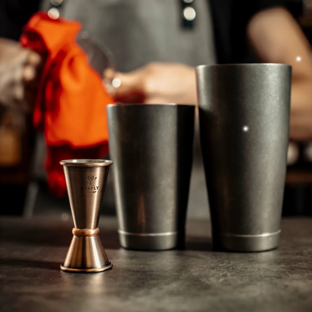Miarka barmańska w stylu japońskim Diamond Lettice, antyczna miedź, BarFly, 30/60ml — zdjęcie 4