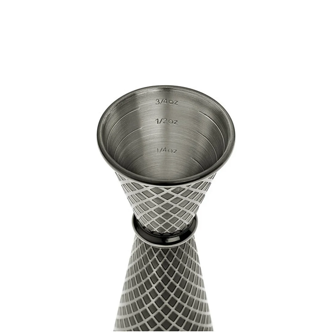 Miarka barmańska w stylu japońskim Diamond Lettice, czarna, BarFly, 30/60ml — zdjęcie 2
