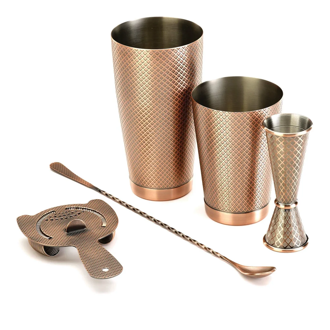 Miarka barmańska w stylu japońskim Diamond Lettice, miedź, BarFly, 30/60ml — zdjęcie 3