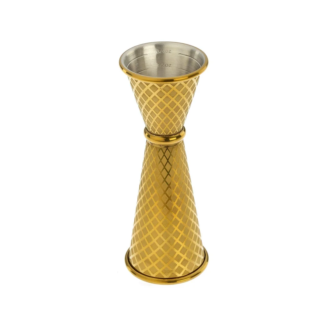 Miarka barmańska w stylu japońskim Diamond Lettice, złota, BarFly, 30/60ml — zdjęcie 6