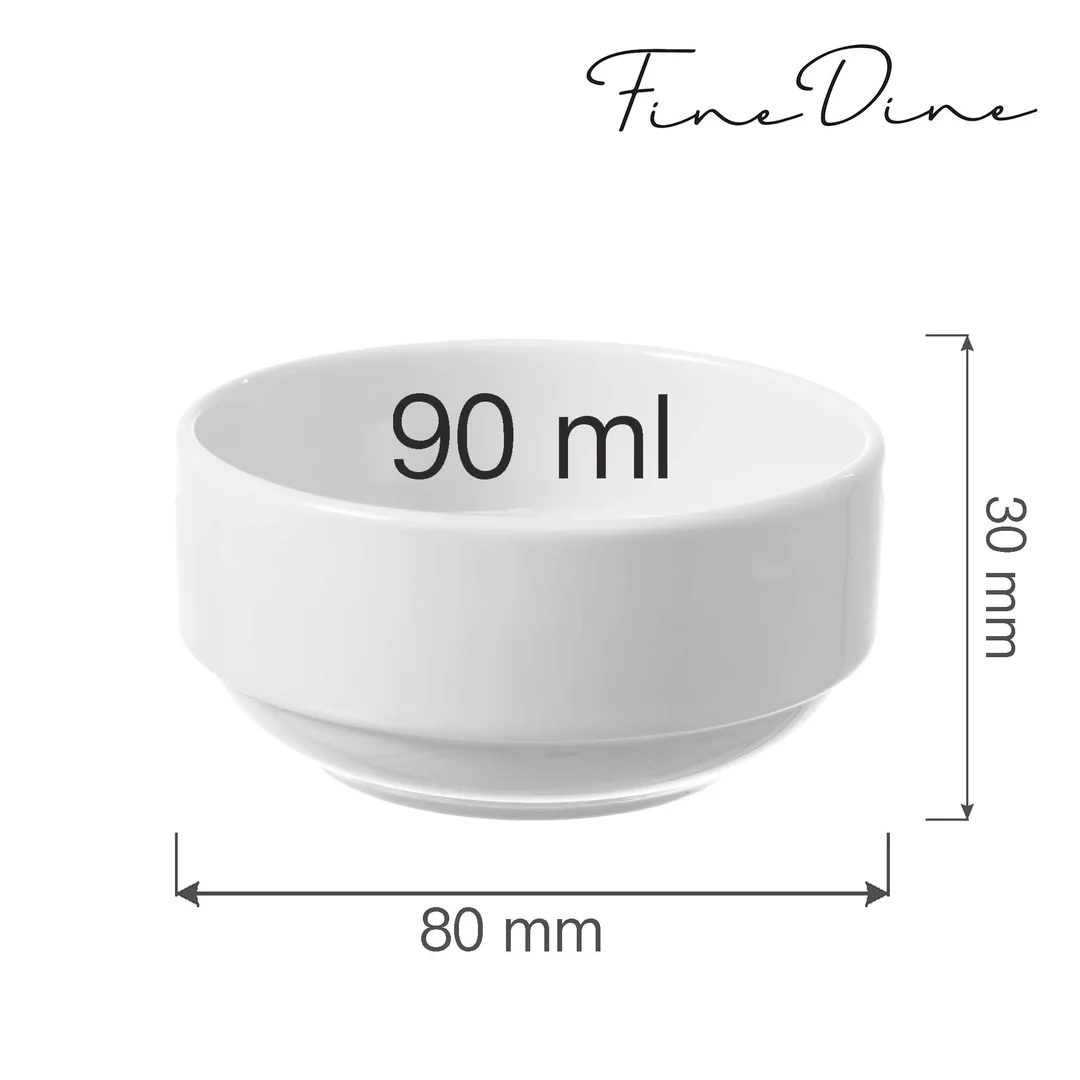 Miseczka sztaplowana Bianco 90 ml, 80 mm — zdjęcie 2