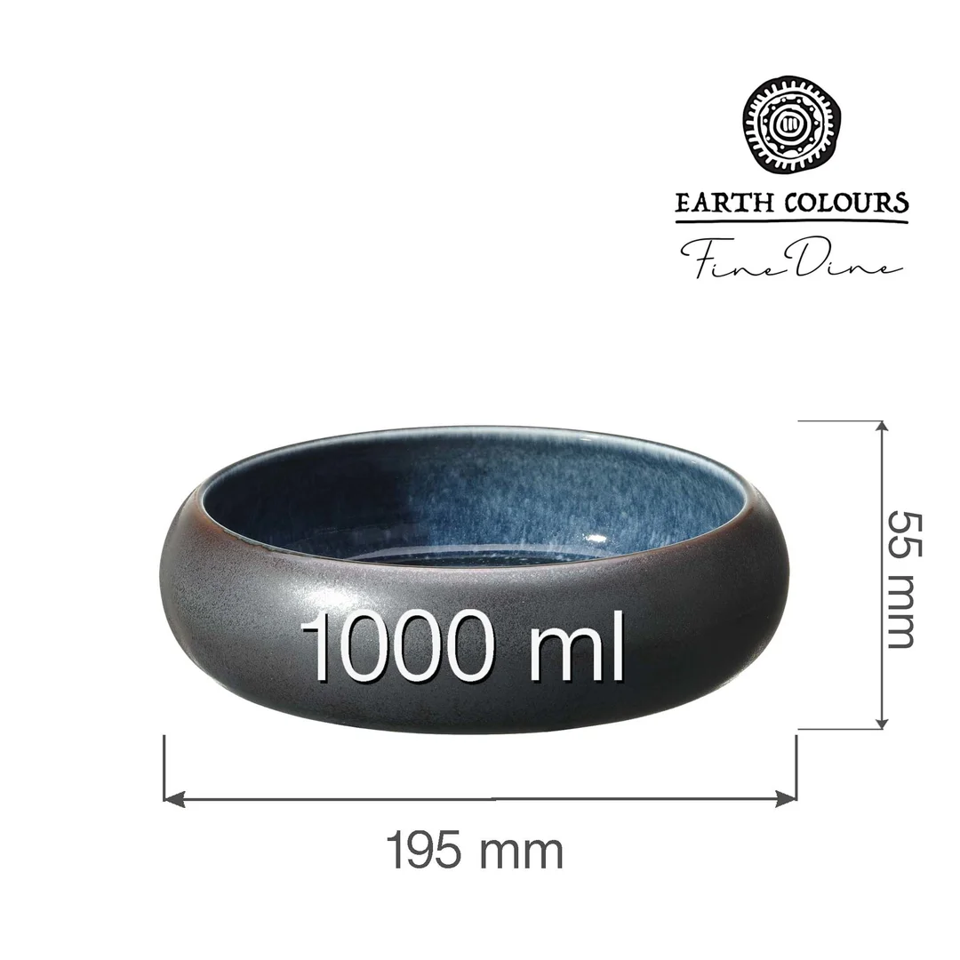 Miska Goro Brown Blue 195 mm, 1000 ml — zdjęcie 6