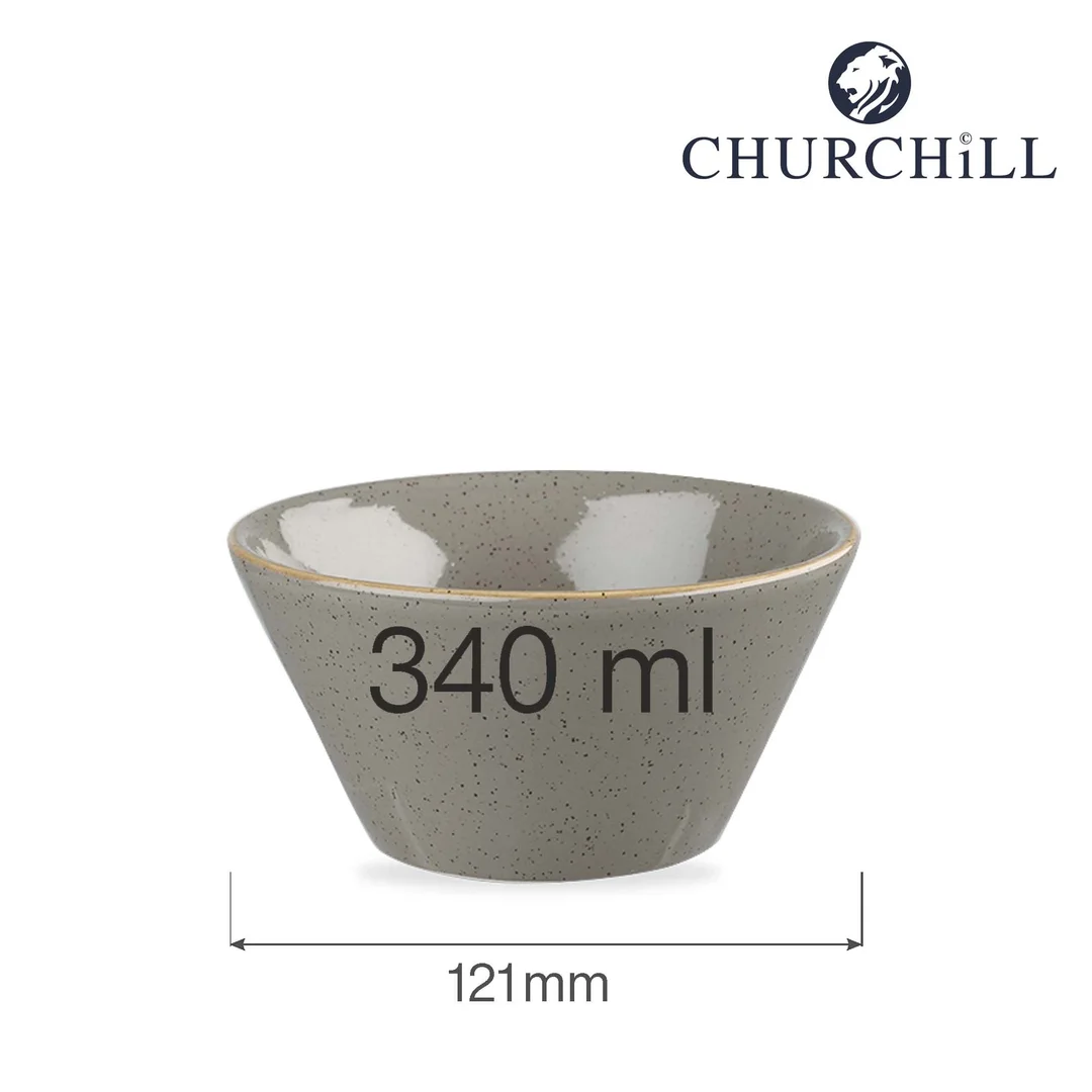 Miska konikalna Stonecast Peppercorn Grey 340 ml, 121 mm — zdjęcie 4