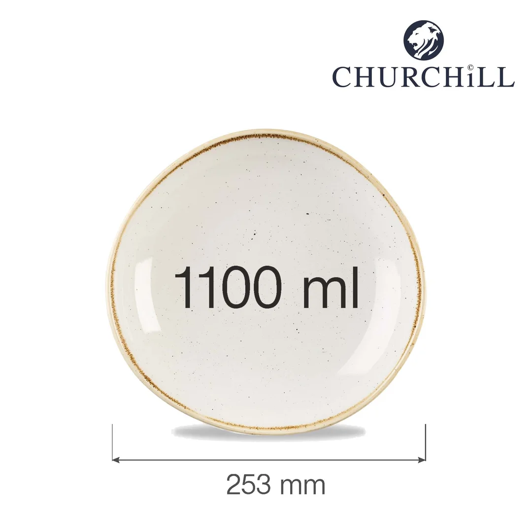 Miska o organicznym kształcie Stonecast Barley White 253 mm — zdjęcie 4