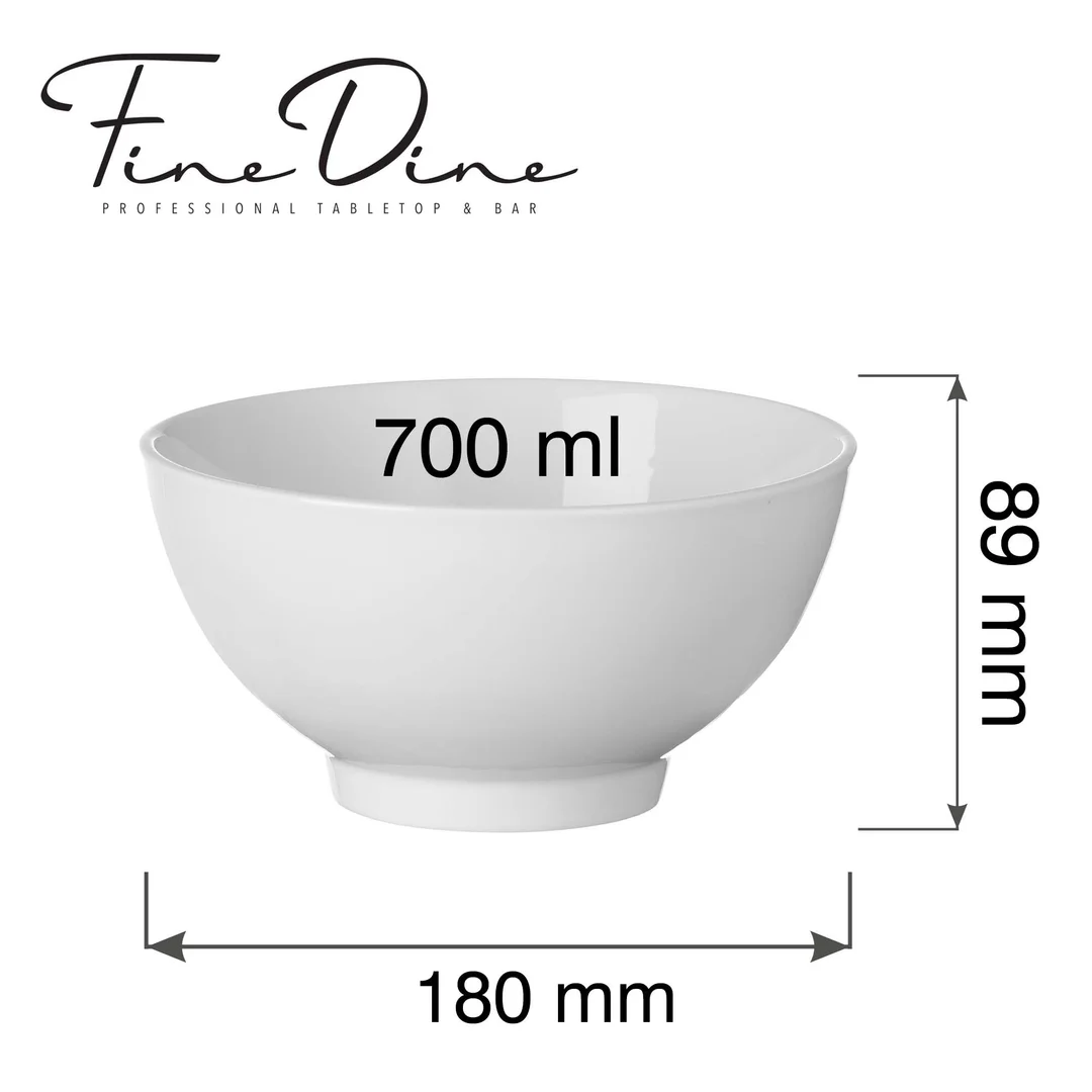 Miska Pure Bianco 700ml, 180mm — zdjęcie 6