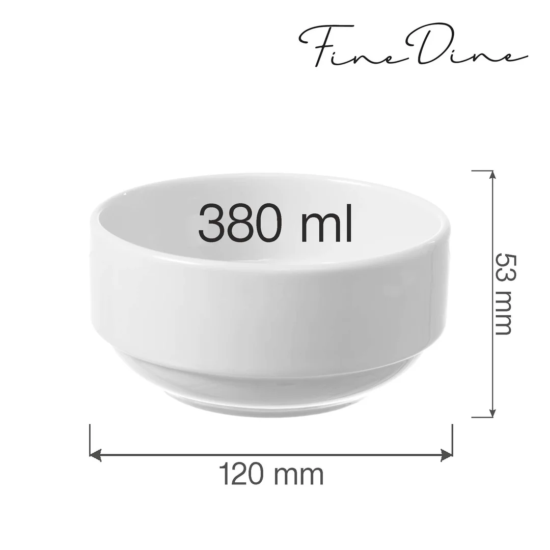 Miska sztaplowana Bianco 380 ml, 120 mm — zdjęcie 2