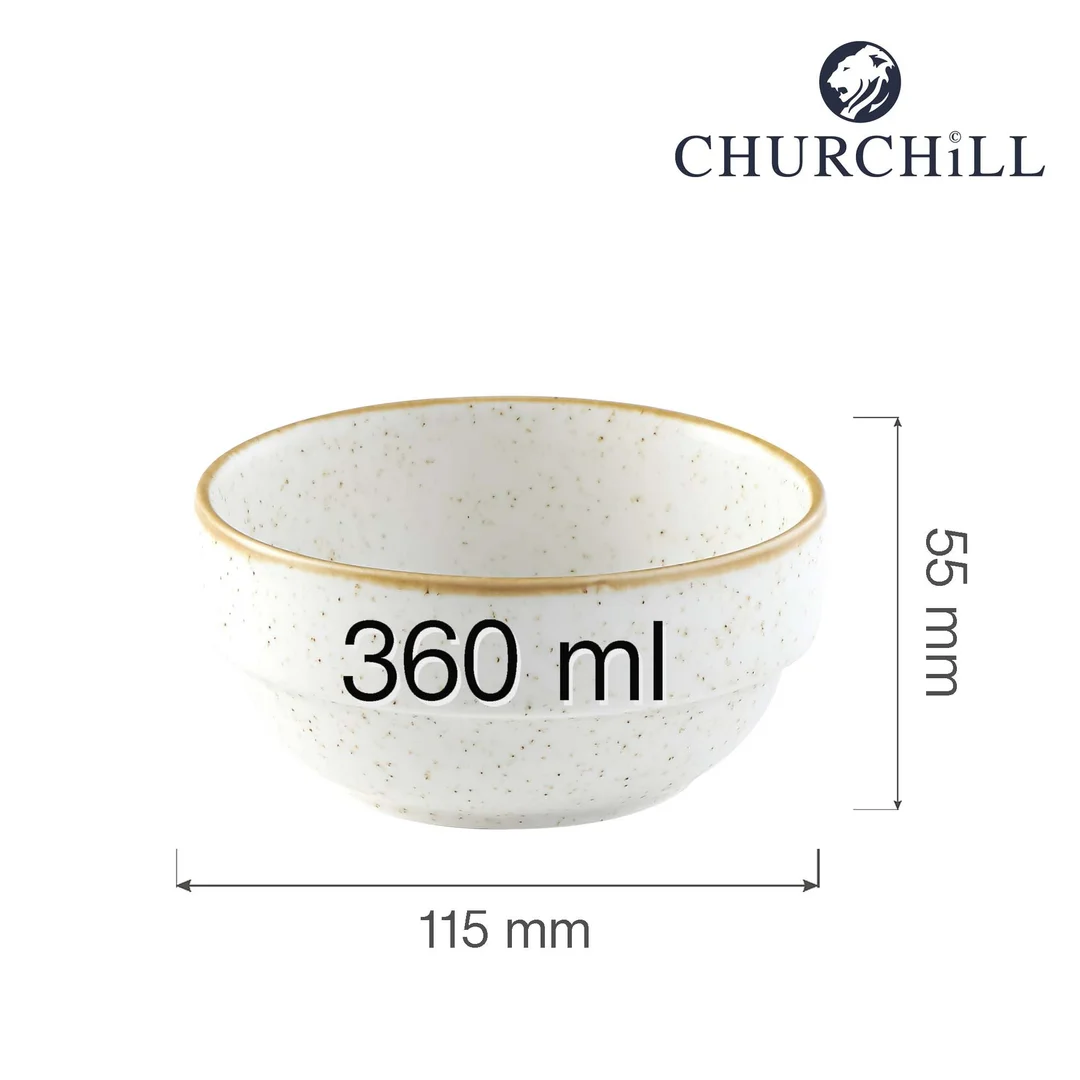 Miska sztaplowana Stonecast Barley White 115x(H)55 mm — zdjęcie 3