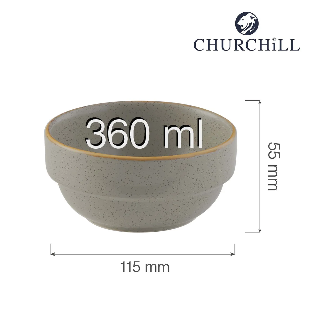 Miska sztaplowana Stonecast Grey 115x(H)55 360 ml — zdjęcie 4
