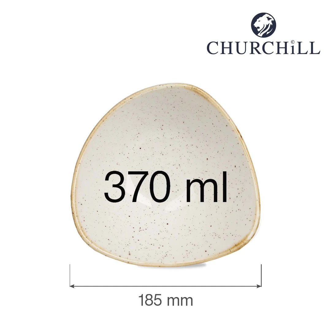 Miska trójkątna Stonecast Barley White 185 mm, 370 ml — zdjęcie 4