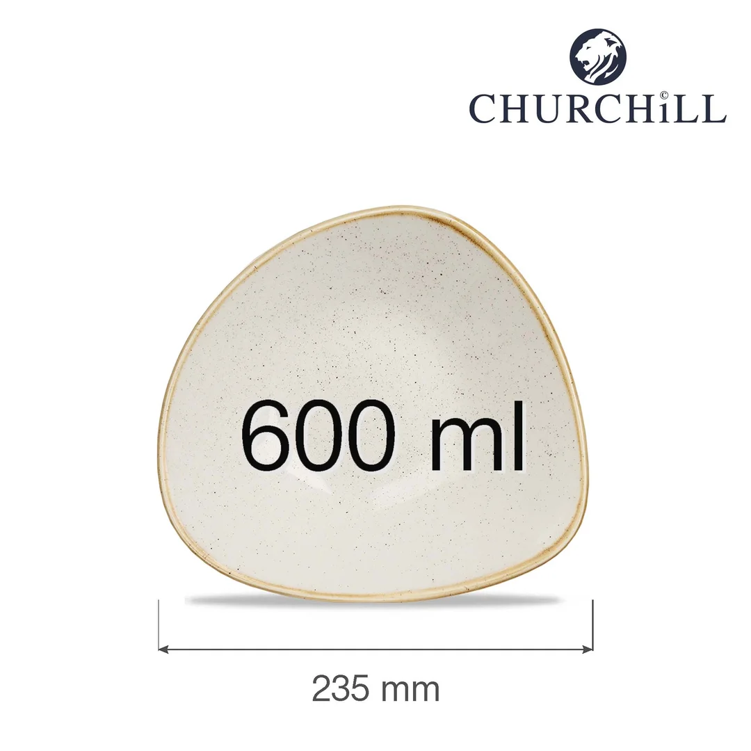 Miska trójkątna Stonecast Barley White 235 mm, 600 ml — zdjęcie 3