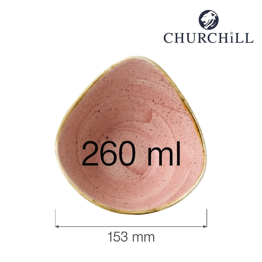 Miska trójkątna Stonecast Petal Pink 153 mm, 260 ml — zdjęcie 3