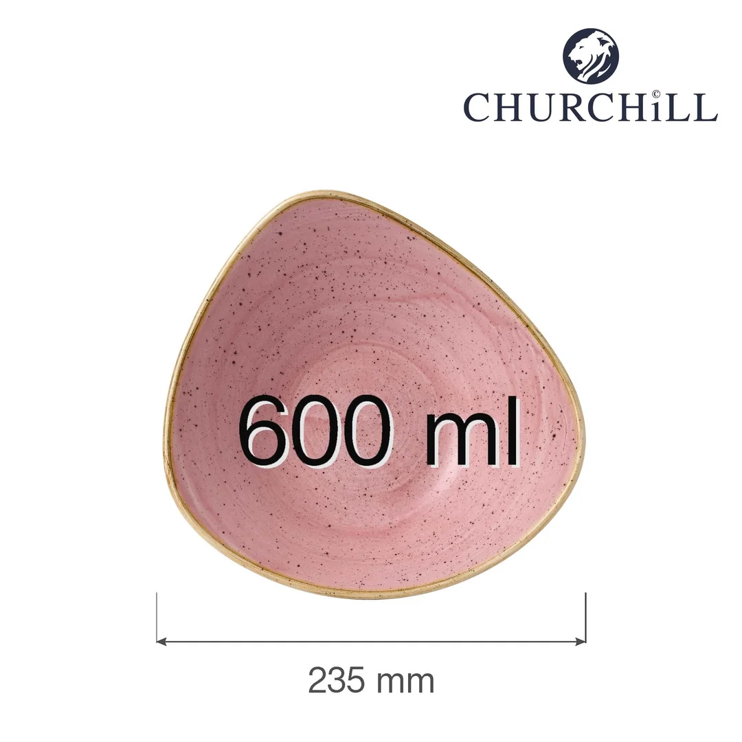 Miska trójkątna Stonecast Petal Pink 235 mm, 600 ml — zdjęcie 7