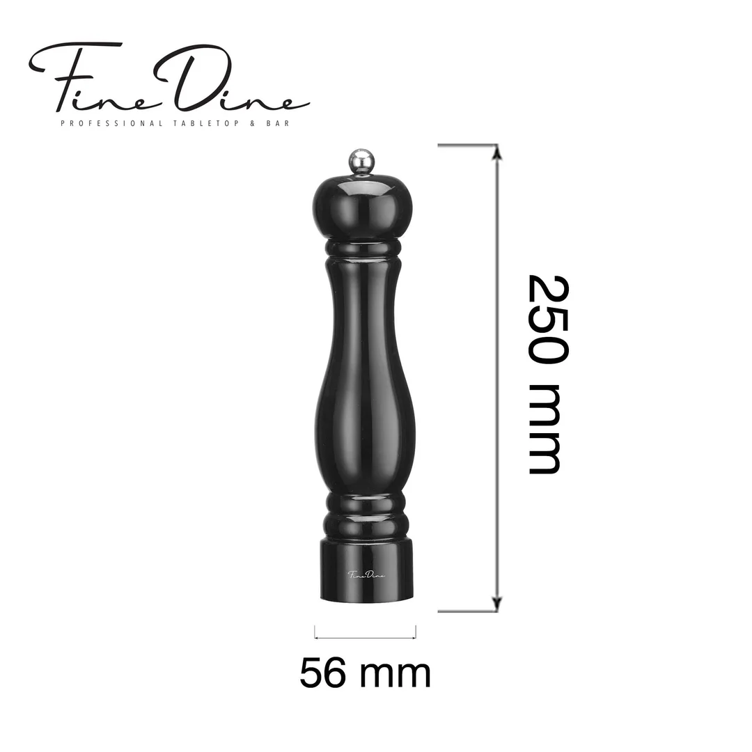 Młynek do pieprzu z mechanizmem ze stali nierdzewnej Monolith, czarny, 250mm — zdjęcie 2