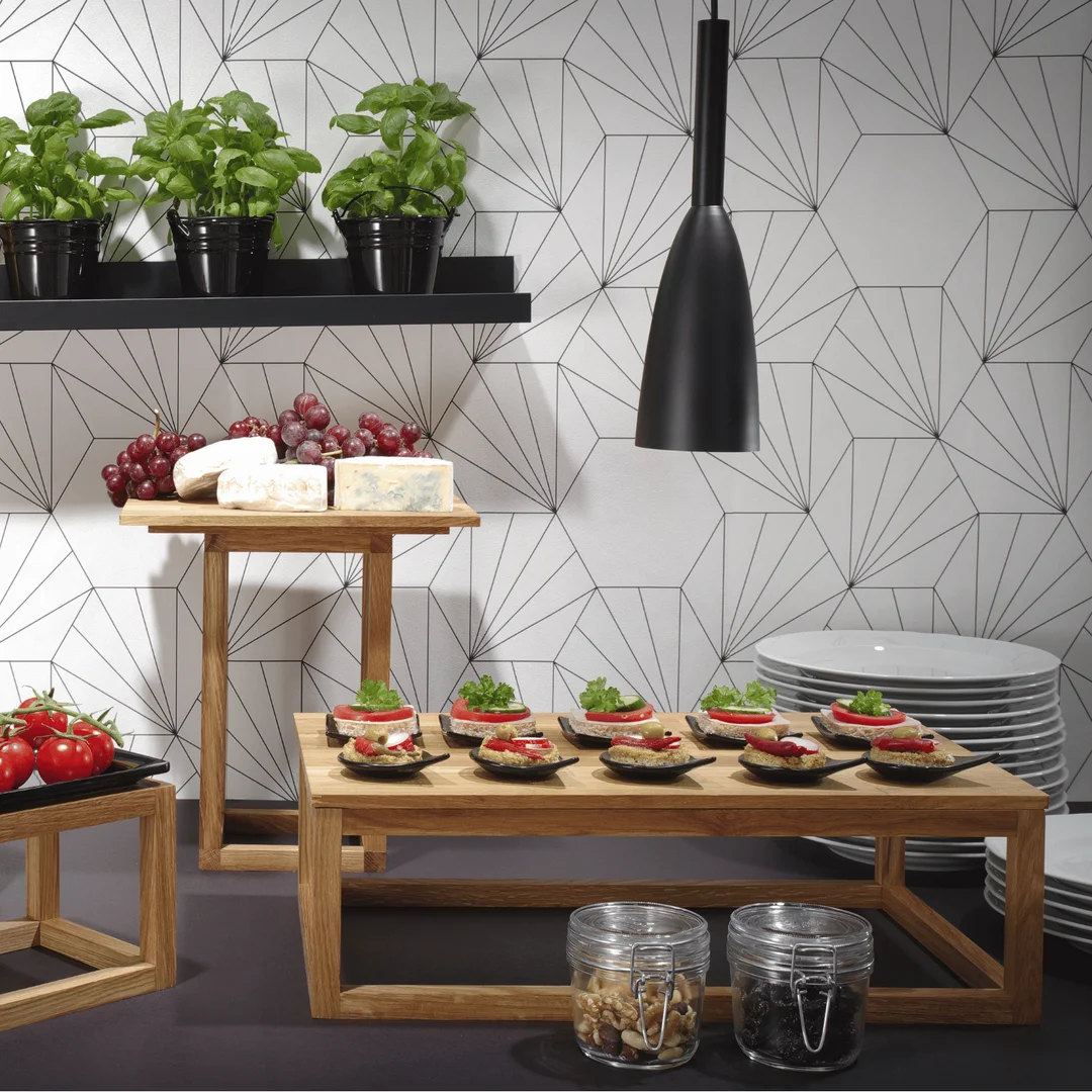 Naczynie fingerfood kwadratowe Vetro 80x80 mm czarne — zdjęcie 2