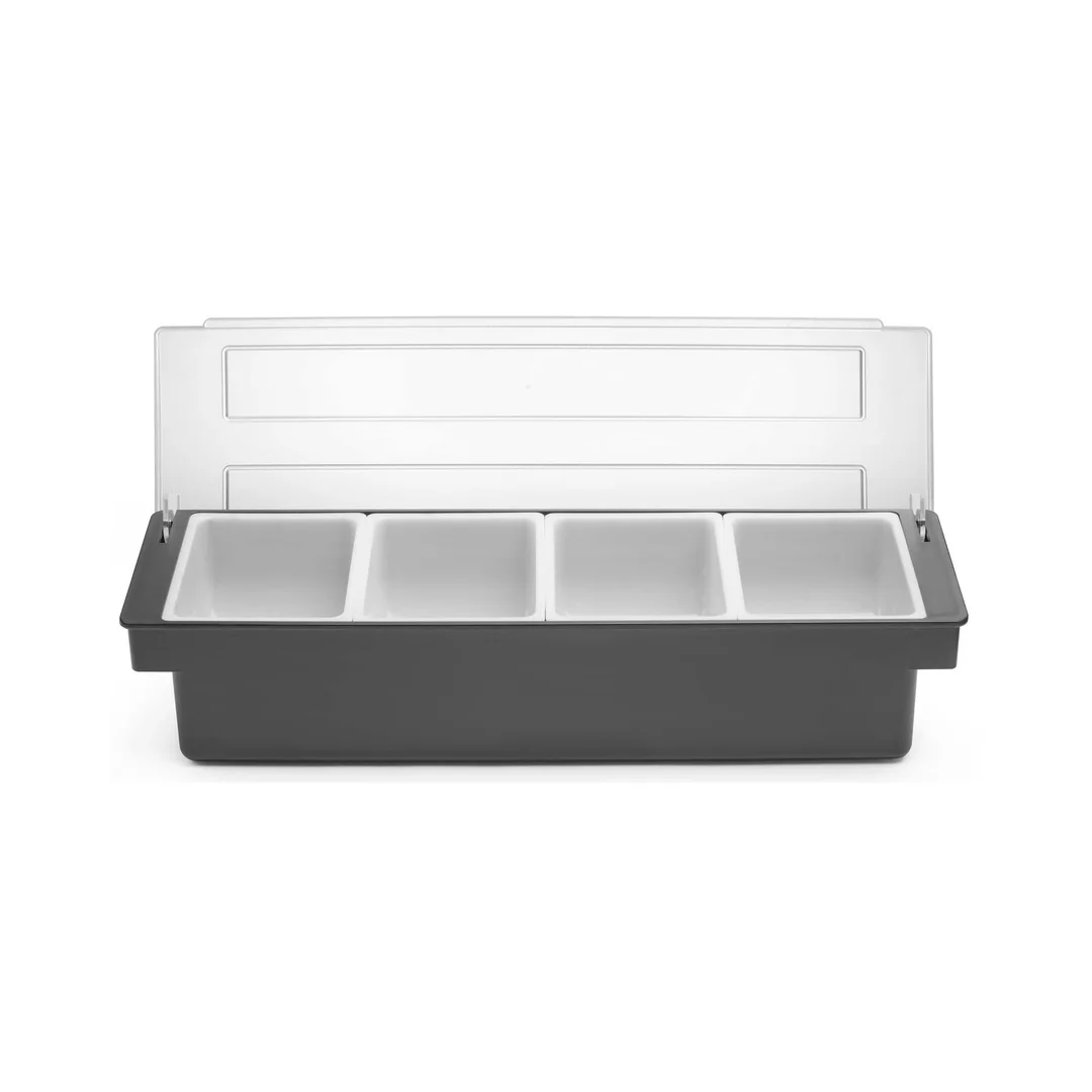 Pojemnik barmański na dodatki do drinków - 4 wkłady, Bar up, 480x150x(H)100mm — zdjęcie 5